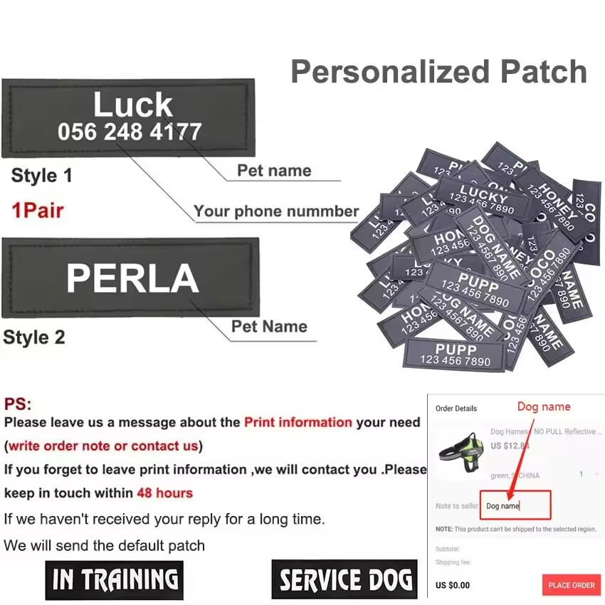 Personalised No Pull Dog Harness